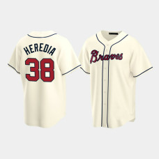 Men's Atlanta Braves Guillermo Heredia Cream Replica Alternate Jersey