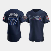 Men's Atlanta Braves Luke Jackson Navy 2021 All-Star Authentic Alternate Game Patch Jersey Men's Atlanta Braves Luke Jackson Navy 2021 All-Star Authentic Alternate Game Patch Jersey