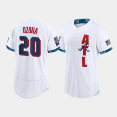 Men's Atlanta Braves Marcell Ozuna White 2021 All-Star Game Authentic Jersey