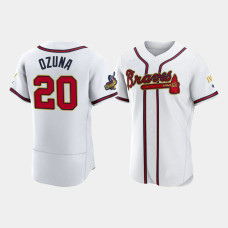 Atlanta Braves Marcell Ozuna Men's White Authentic 2022 Gold Program Jersey