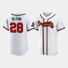 Atlanta Braves Matt Olson Men's White Authentic 2022 Gold Program Jersey Atlanta Braves Matt Olson Men's White Authentic 2022 Gold Program Jersey