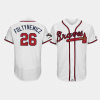 Men's Atlanta Braves #26 Mike Foltynewicz White 2019 Postseason Authentic Flex Base Jersey Men's Atlanta Braves #26 Mike Foltynewicz White 2019 Postseason Authentic Flex Base Jersey