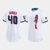 Men's Atlanta Braves Mike Soroka White 2021 All-Star Game Authentic Jersey Men's Atlanta Braves Mike Soroka White 2021 All-Star Game Authentic Jersey