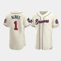 Men's Atlanta Braves Ozzie Albies Cream 2021 All-Star Authentic Alternate Game Patch Jersey Men's Atlanta Braves Ozzie Albies Cream 2021 All-Star Authentic Alternate Game Patch Jersey