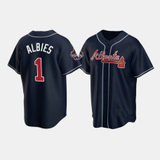 Men's Atlanta Braves Ozzie Albies Navy 2021 All-Star Replica Game Patch Jersey