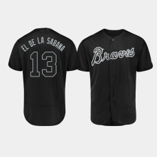Men's Atlanta Braves Authentic #13 Ronald Acuna Jr. 2019 Players' Weekend Black El De La Sabana Jersey Men's Atlanta Braves Authentic #13 Ronald Acuna Jr. 2019 Players' Weekend Black El De La Sabana Jersey