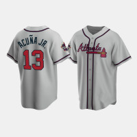 Men's Atlanta Braves Ronald Acuna Jr. Gray 2021 All-Star Replica Game Patch Jersey Men's Atlanta Braves Ronald Acuna Jr. Gray 2021 All-Star Replica Game Patch Jersey