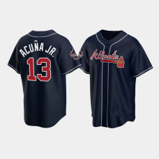 Men's Atlanta Braves Ronald Acuna Jr. Navy 2021 All-Star Replica Game Patch Jersey Men's Atlanta Braves Ronald Acuna Jr. Navy 2021 All-Star Replica Game Patch Jersey