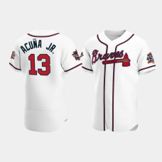 Men's Atlanta Braves #13 Ronald Acuna Jr. White 2021 All-Star Game Authentic Jersey Men's Atlanta Braves #13 Ronald Acuna Jr. White 2021 All-Star Game Authentic Jersey
