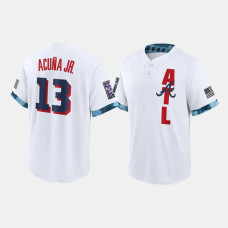 Men's Atlanta Braves Ronald Acuna Jr. White 2021 All-Star Game Replica Jersey Men's Atlanta Braves Ronald Acuna Jr. White 2021 All-Star Game Replica Jersey