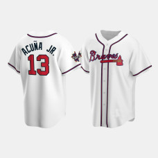 Men's Atlanta Braves #13 Ronald Acuna Jr. White 2021 All-Star Game Replica Jersey Men's Atlanta Braves #13 Ronald Acuna Jr. White 2021 All-Star Game Replica Jersey