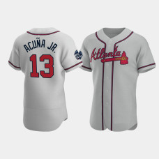 Atlanta Braves Ronald Acuna Jr. Gray 2021 World Series Authentic Jersey Atlanta Braves Ronald Acuna Jr. Gray 2021 World Series Authentic Jersey