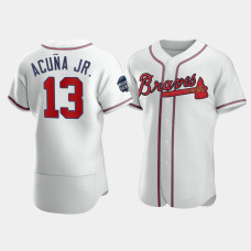 Atlanta Braves Ronald Acuna Jr. White 2021 World Series Authentic Jersey Atlanta Braves Ronald Acuna Jr. White 2021 World Series Authentic Jersey