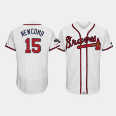 Men's Atlanta Braves #15 Sean Newcomb White 2019 Postseason Authentic Flex Base Jersey Men's Atlanta Braves #15 Sean Newcomb White 2019 Postseason Authentic Flex Base Jersey