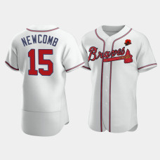 Men's Atlanta Braves #15 Sean Newcomb White 2021 Memorial Day Authentic Jersey Men's Atlanta Braves #15 Sean Newcomb White 2021 Memorial Day Authentic Jersey