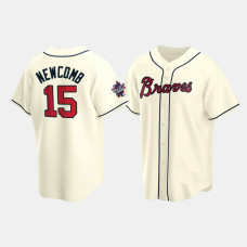 Men's Atlanta Braves #15 Sean Newcomb Cream 2021 All-Star Game Replica Jersey Men's Atlanta Braves #15 Sean Newcomb Cream 2021 All-Star Game Replica Jersey