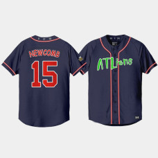 Men's Atlanta Braves Sean Newcomb Navy 25th Anniversary Baseball Jersey Men's Atlanta Braves Sean Newcomb Navy 25th Anniversary Baseball Jersey