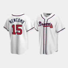 Men's Atlanta Braves #15 Sean Newcomb White 2020 Replica Home Jersey Men's Atlanta Braves #15 Sean Newcomb White 2020 Replica Home Jersey