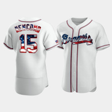 Men's Atlanta Braves #15 Sean Newcomb White 4th of July 2020 Stars & Stripes Jersey Men's Atlanta Braves #15 Sean Newcomb White 4th of July 2020 Stars & Stripes Jersey