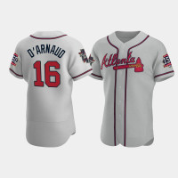Men's Atlanta Braves Travis d'Arnaud Gray 2021 All-Star Authentic Road Game Patch Jersey Men's Atlanta Braves Travis d'Arnaud Gray 2021 All-Star Authentic Road Game Patch Jersey