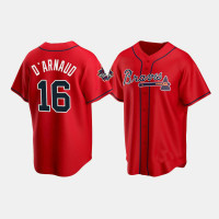 Men's Atlanta Braves Travis d'Arnaud Red 2021 All-Star Replica Game Patch Jersey Men's Atlanta Braves Travis d'Arnaud Red 2021 All-Star Replica Game Patch Jersey