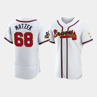 Atlanta Braves Tyler Matzek Men's White Authentic 2022 Gold Program Jersey