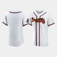Atlanta Braves Men's White Authentic 2022 Gold Program Jersey