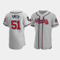 Men's Atlanta Braves Will Smith Gray 2021 All-Star Authentic Road Game Patch Jersey Men's Atlanta Braves Will Smith Gray 2021 All-Star Authentic Road Game Patch Jersey