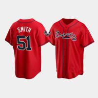 Men's Atlanta Braves Will Smith Red 2021 All-Star Replica Game Patch Jersey Men's Atlanta Braves Will Smith Red 2021 All-Star Replica Game Patch Jersey