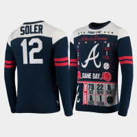 Men's Atlanta Braves Jorge Soler Navy 2021 Ugly Light-Up Sweater Men's Atlanta Braves Jorge Soler Navy 2021 Ugly Light-Up Sweater