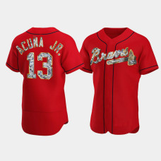 Atlanta Braves Ronald Acuna Jr. Men's Red Jersey - Diamond Edition Atlanta Braves Ronald Acuna Jr. Men's Red Jersey - Diamond Edition