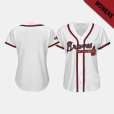 Women's Atlanta Braves 2019 Postseason White Official Cool Base Jersey