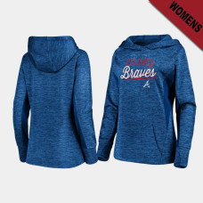 Women's Atlanta Braves Simplicity Heathered Royal Pullover Majestic Hoodie