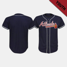 Youth Atlanta Braves Navy Replica Alternate Jersey