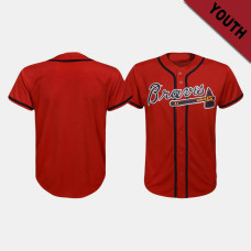 Youth Atlanta Braves Red Replica Alternate Jersey