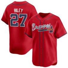 Austin Riley #27 Atlanta Braves Alternate Jersey – Red Limited