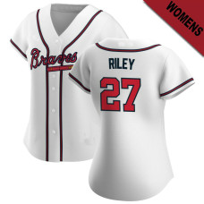 Austin Riley #27 Atlanta Braves Women's Home Jersey - White Replica