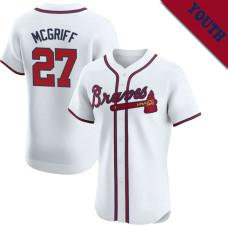 Fred McGriff #27 Atlanta Braves Retired Player Youth Home Jersey - White Elite
