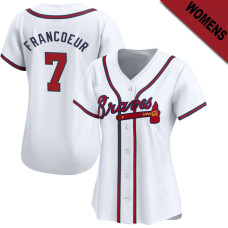 Jeff Francoeur #7 Atlanta Braves Women's Home Jersey - White Limited