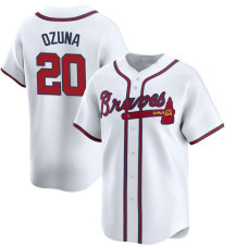 Marcell Ozuna #20 Atlanta Braves Home Jersey - White Elite