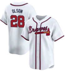 Matt Olson #28 Atlanta Braves Home Jersey - White Elite Matt Olson #28 Atlanta Braves Home Jersey - White Elite