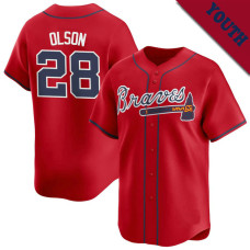 Matt Olson #28 Atlanta Braves Alternate Youth Jersey – Red Limited Matt Olson #28 Atlanta Braves Alternate Youth Jersey – Red Limited