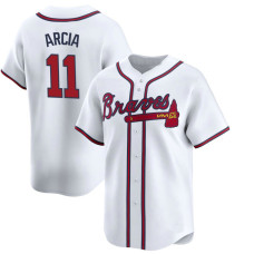 Orlando Arcia #11 Atlanta Braves Home Jersey - White Elite