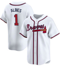 Ozzie Albies #1 Atlanta Braves Home Jersey - White Limited