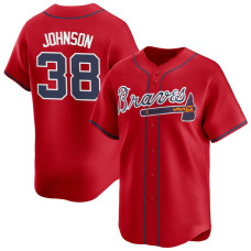 Pierce Johnson #38 Atlanta Braves Alternate Jersey – Red Limited