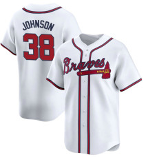 Pierce Johnson #38 Atlanta Braves Home Jersey - White Limited